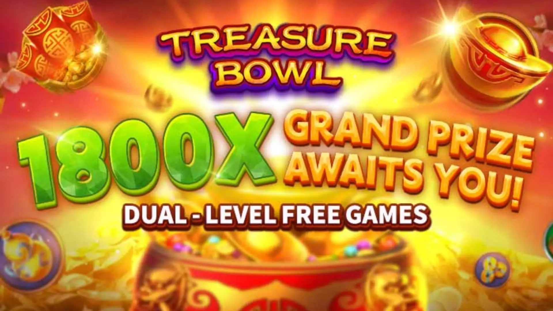 Multiplicadores Treasure Bowl 999ola - 7777x Máximo com Tigela Dourada